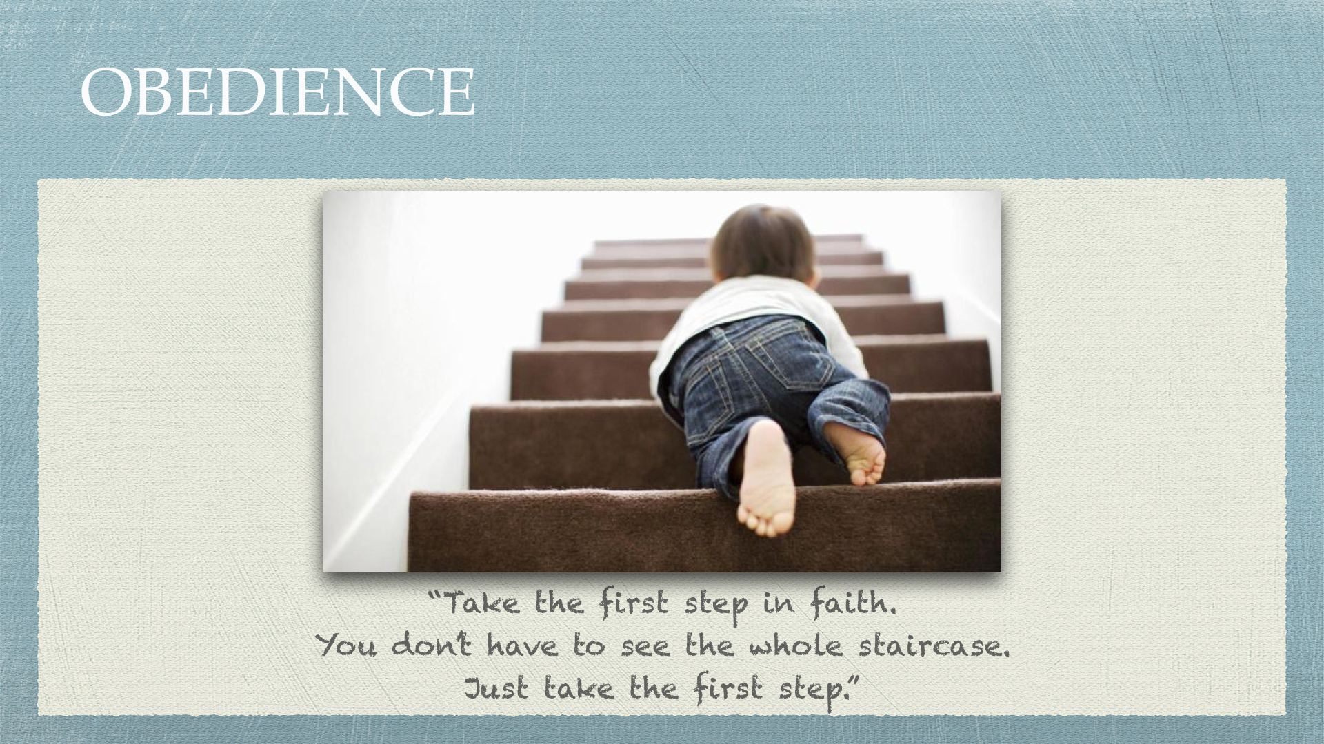 Take step of faith